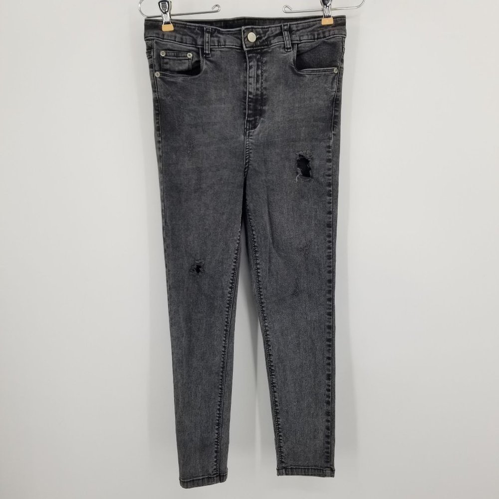 Zara Grey‎ Distressed Women's Skinny Jeans Size 44